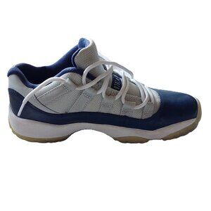 AIR JORDAN 11 Retro Low GS  Georgetown Grey Mist Navy  Leather, Size 4Y 23cm